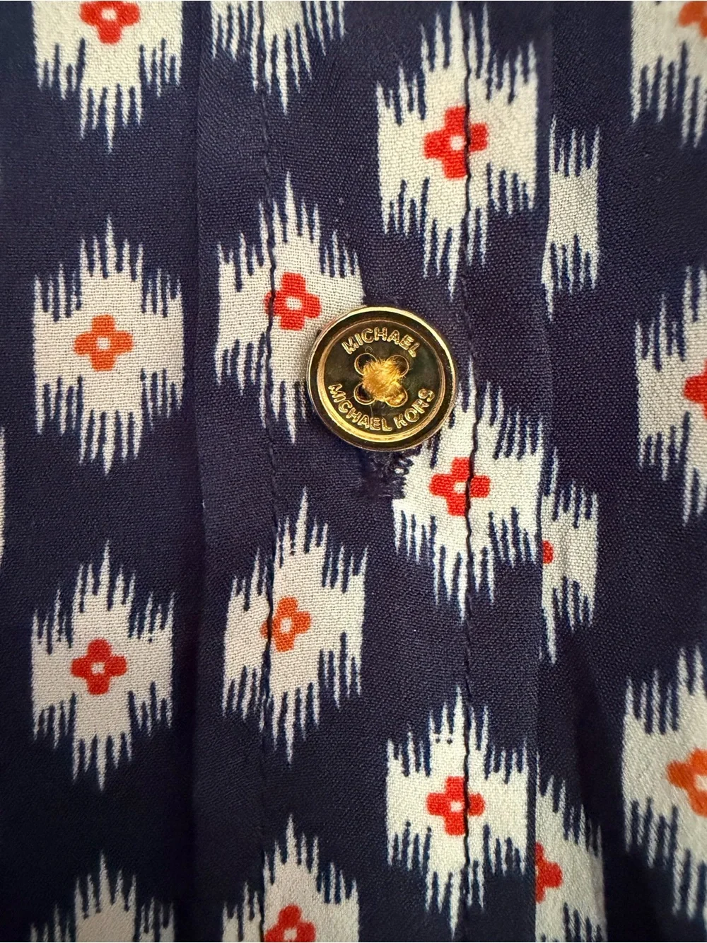 Michael Kors Ikat Button-Front Dress